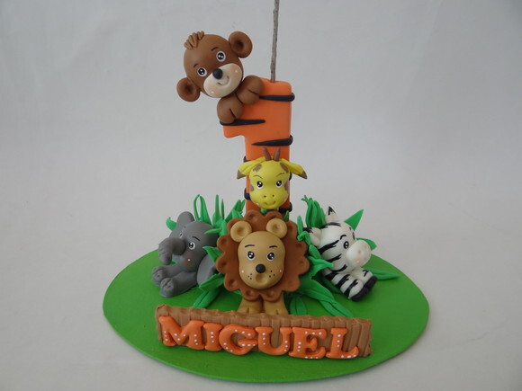 Vela Topo de bolo Floresta em Biscuit