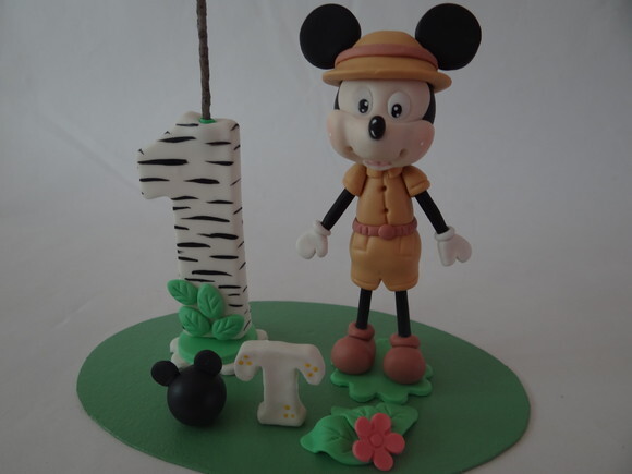 Vela Topo De Bolo Ratinho Safari