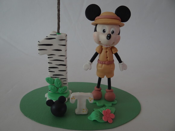 Vela Topo De Bolo Ratinho Safari