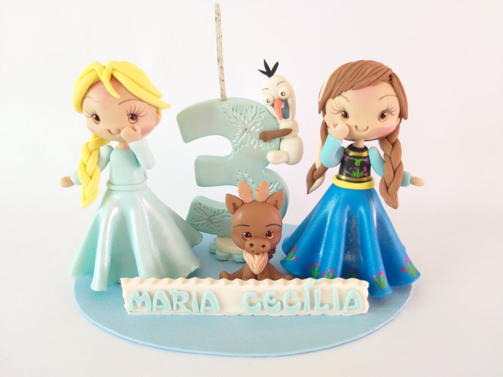 Vela Topo De Bolo Frozen
