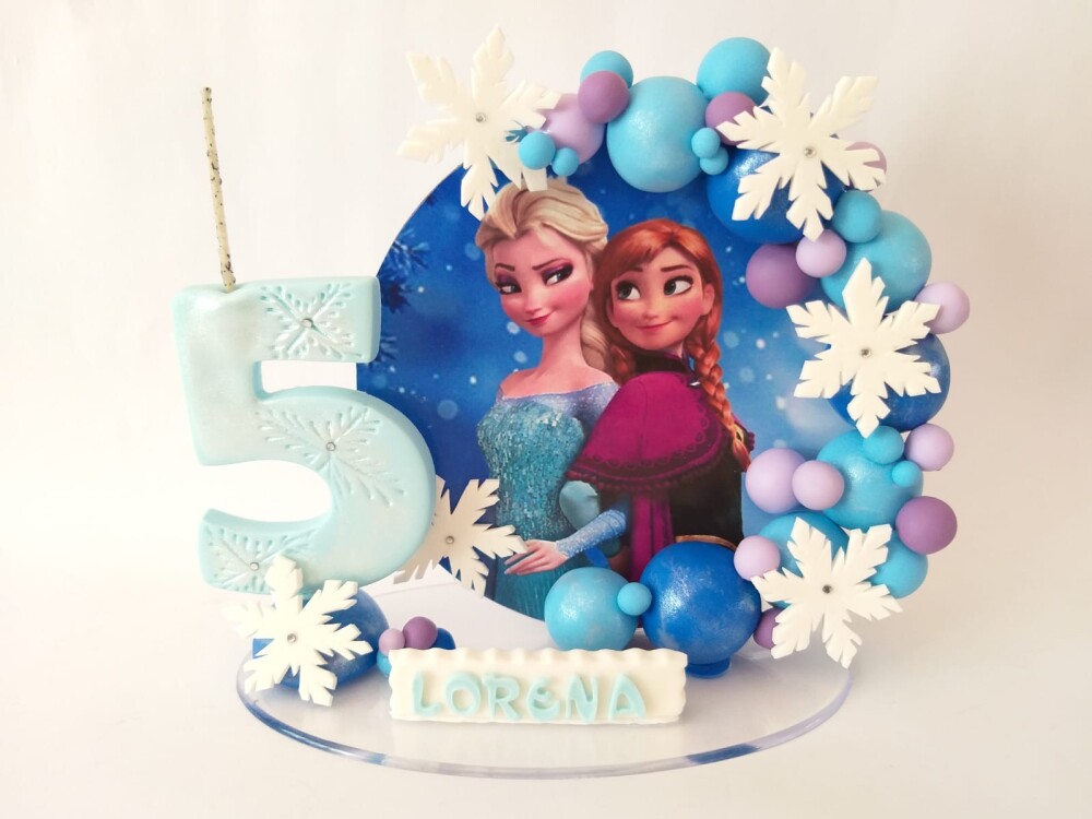 Topo de Bolo Cenário Frozen