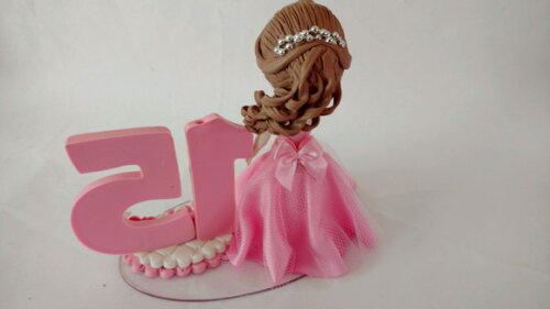 Debutante 15 Anos topo de bolo Biscuit
