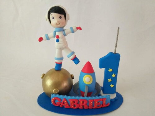 Topo de Bolo Astronauta
