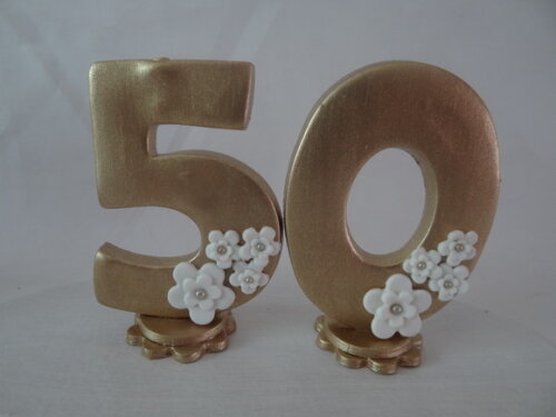 Topo de Bolo Bodas de Ouro