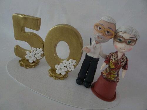 Topo de Bolo Bodas de Ouro