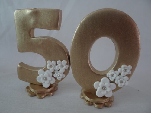 Topo de Bolo Bodas de Ouro