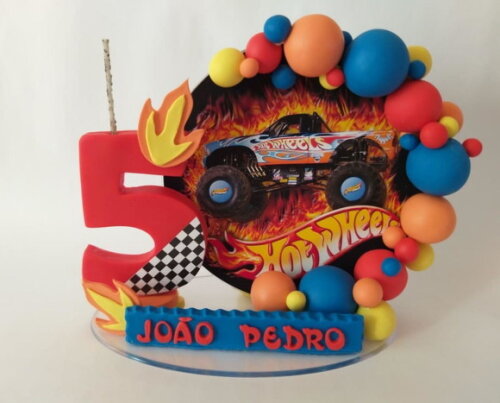 Topo de Bolo Cenário Hot Whells