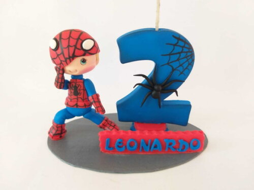 Topo de Bolo Homem Aranha Personalizado em Biscuit