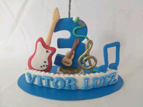 Topo de bolo Musical