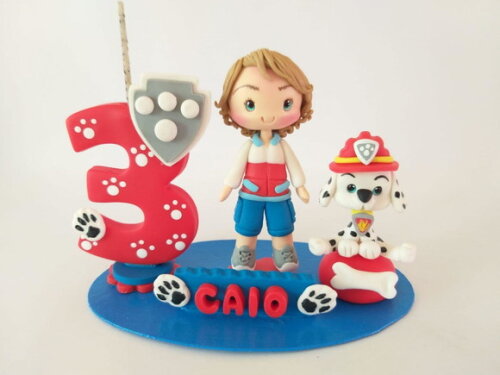 Topo de Bolo Patrulha Canina Biscuit Personalizado