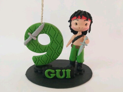 Topo de bolo Rambo