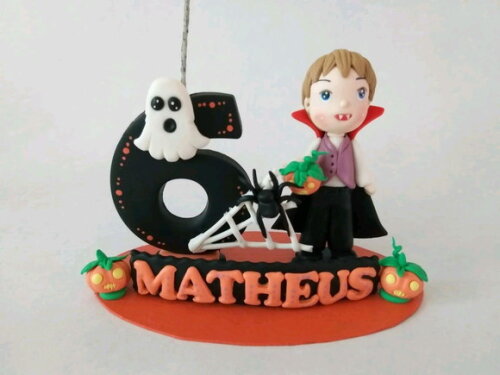 Topo de bolo Vampiro halloween