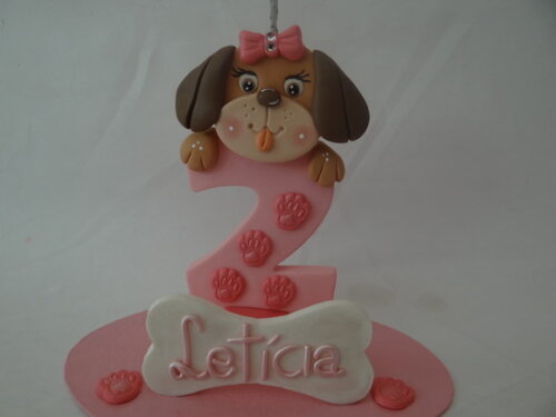 Vela topo de bolo Cachorrinho