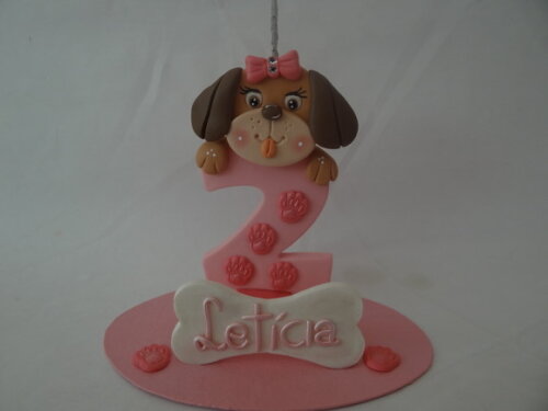 Vela topo de bolo Cachorrinho