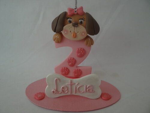 Vela topo de bolo Cachorrinho