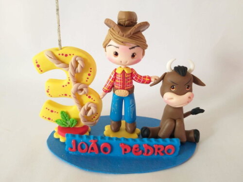 Vela topo de bolo Fazenda