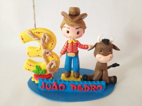 Vela topo de bolo Fazenda