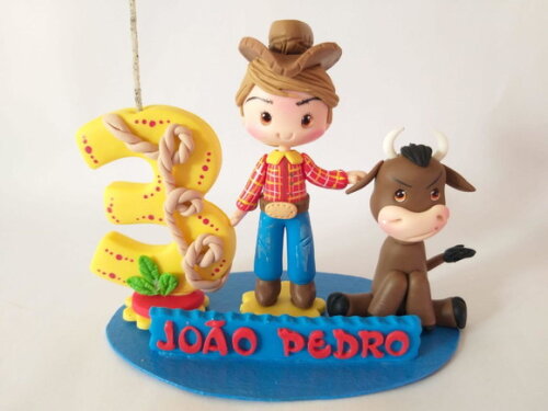 Vela topo de bolo Fazenda