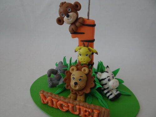 Vela Topo de bolo Floresta em Biscuit