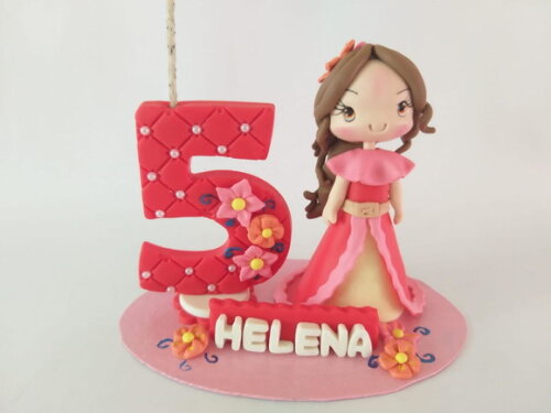 Vela Topo De Bolo Princesa