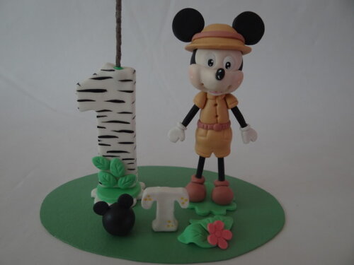 Vela Topo De Bolo Ratinho Safari
