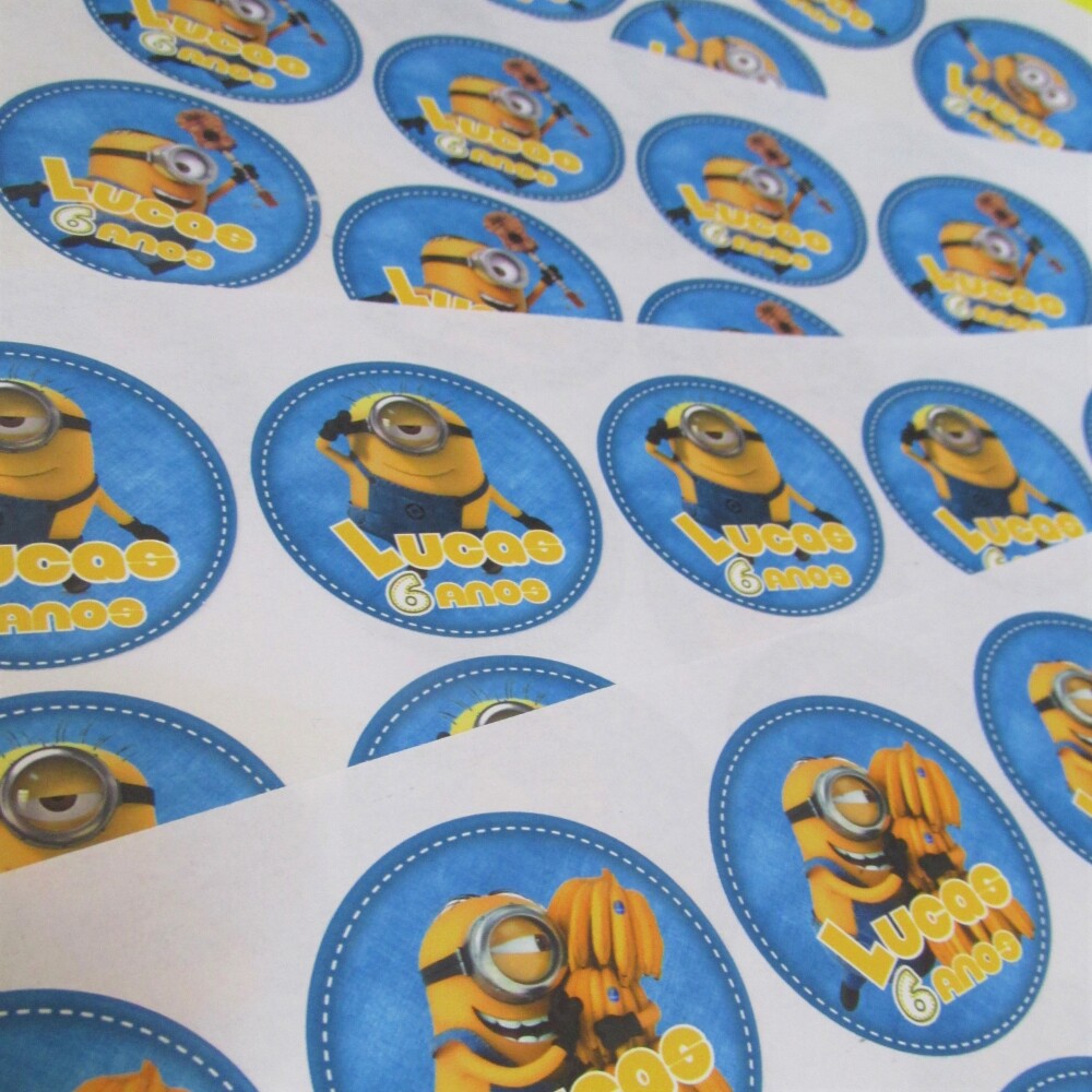 Adesivo Minions 5 cm - 30 unidades