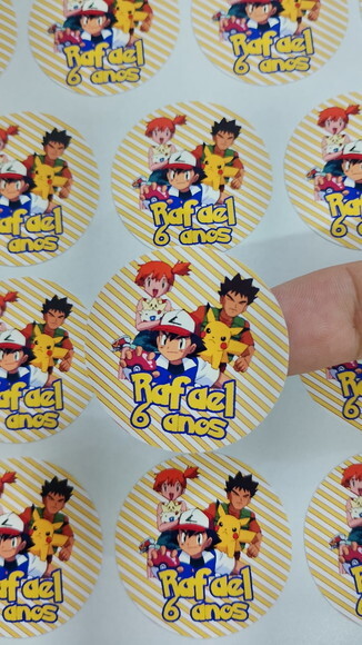 Adesivo Pokemon - 30 Unidades - 5cm