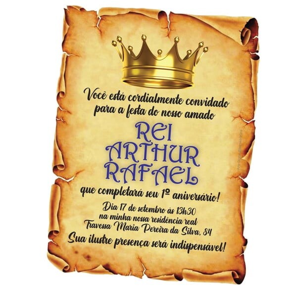 Convite Digital Principe/Rei