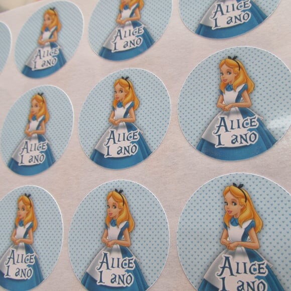 Adesivo Alice 3cm - 45 Unidades
