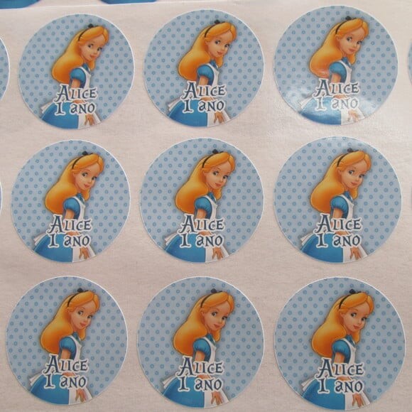 Adesivo Alice 3cm - 45 Unidades