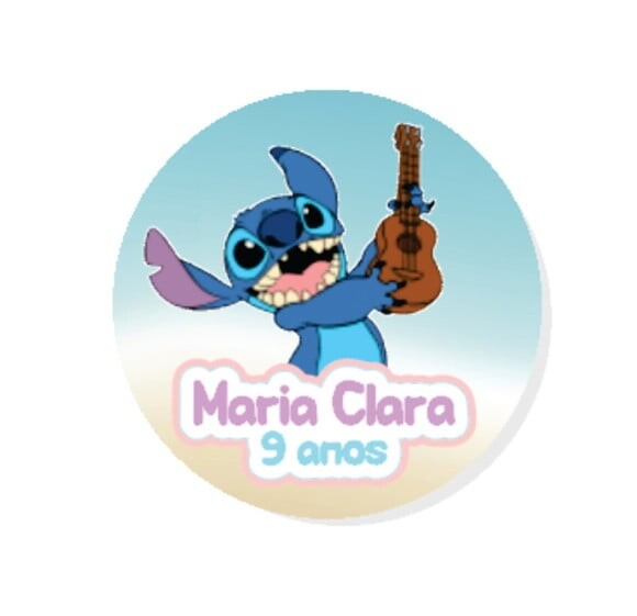 Adesivo Lilo e Stitch 5cm - 30 Unidades