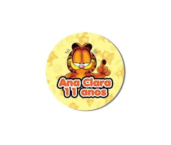 Adesivo Garfield 5cm - 30 Unidades