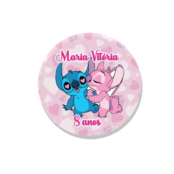 Adesivo Lilo e Stitch 5cm - 30 Unidades