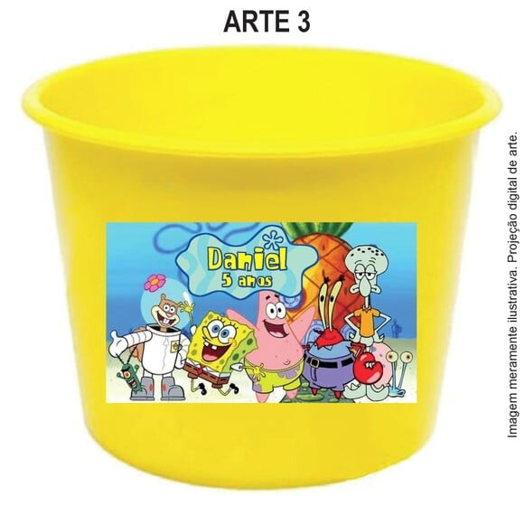 Balde de Pipoca Bob Esponja