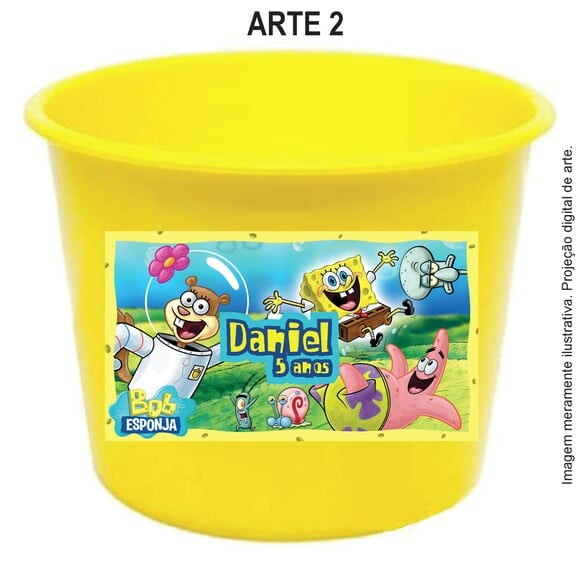 Balde de Pipoca Bob Esponja