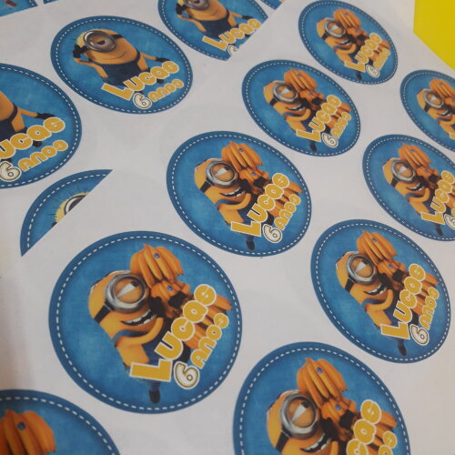 Adesivo Minions 5 cm - 30 unidades