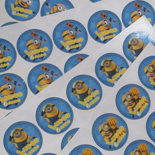 Adesivo Minions 5 cm - 30 unidades
