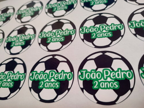 Adesivo Bola de Futebol - 30 Unidades