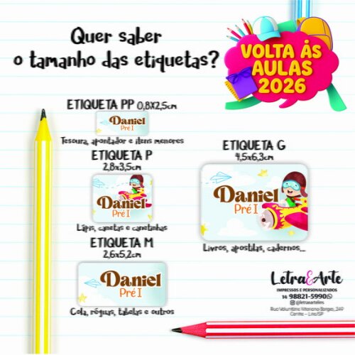 Adesivo Escolar Capivara - 200 Etiquetas