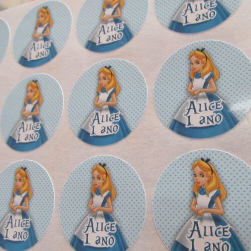 Adesivo Alice 3cm - 45 Unidades