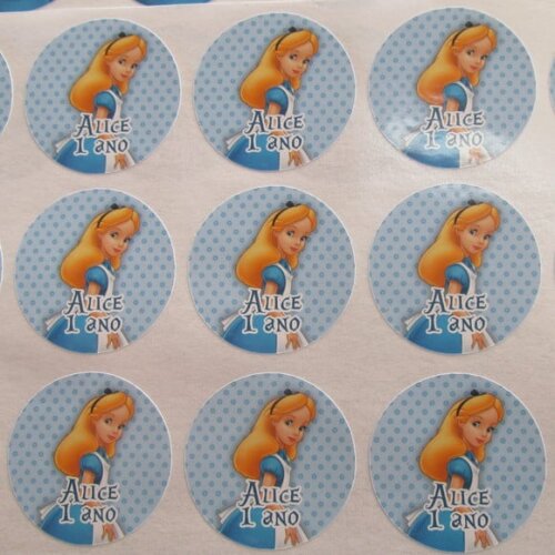Adesivo Alice 4cm - 20 Unidades