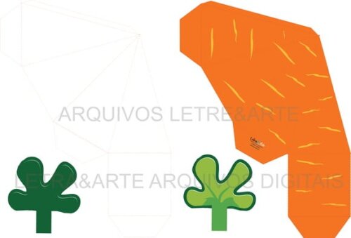Arquivo de Corte Caixa Cenoura Páscoa