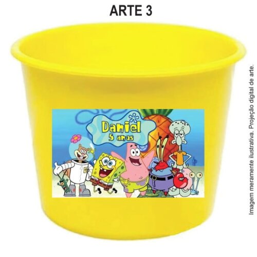 Balde de Pipoca Bob Esponja
