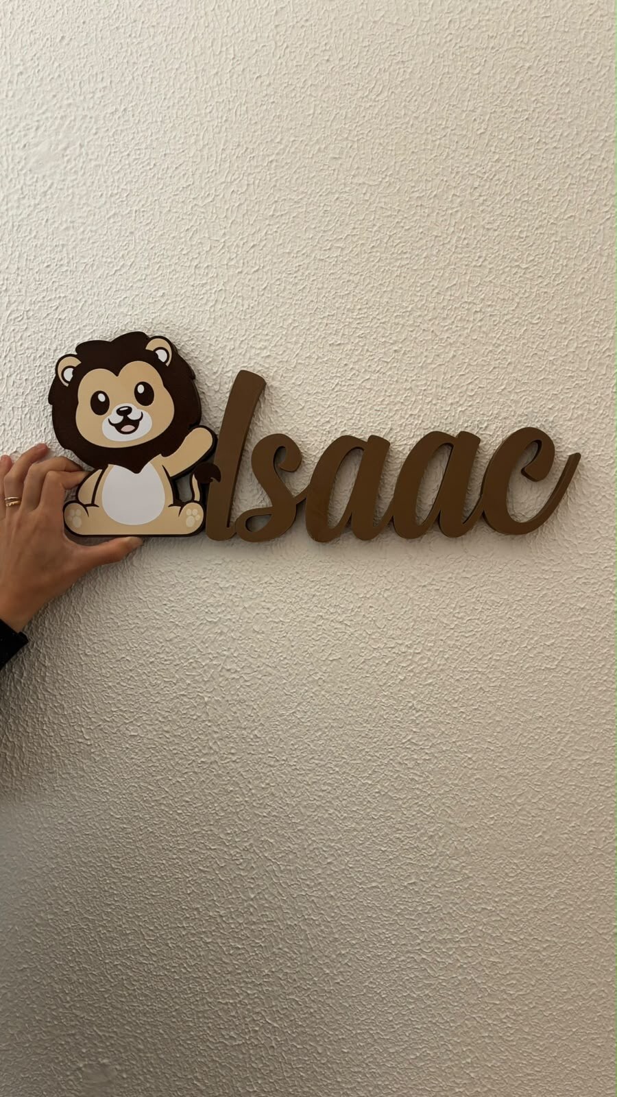 Nome Decorativo de Parede Personalizado com Personagem ou Animal 