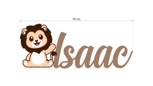 Nome Decorativo de Parede Personalizado com Personagem ou Animal 