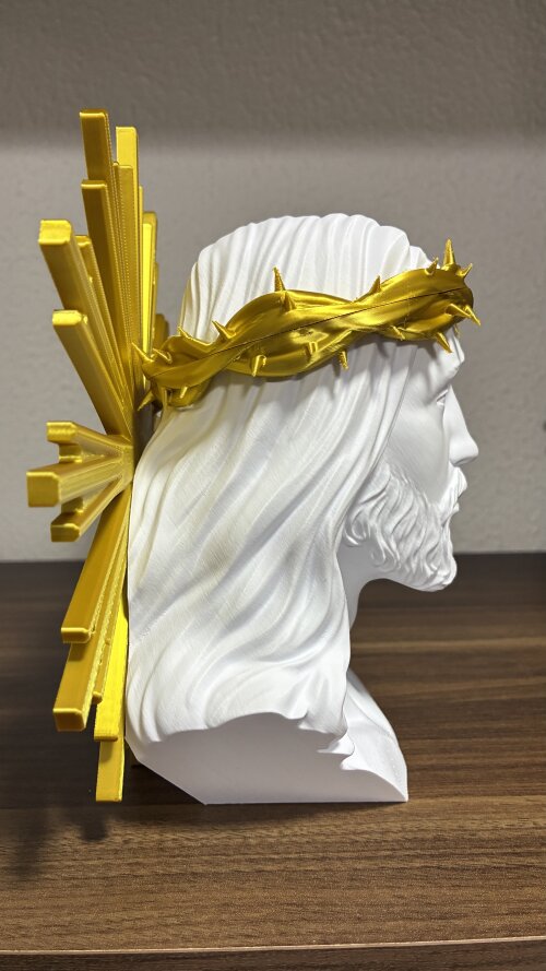 Busto de Jesus Cristo com Coroa de Espinhos
