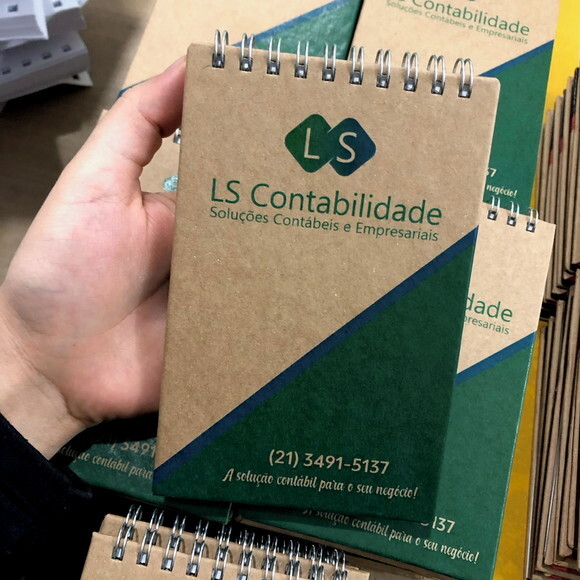 Bloco para Anotações Personalizado com Capa Dura