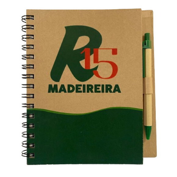 Caderno Personalizado (15x20) Capa Dura com Caneta