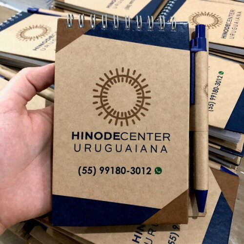 Brinde Corporativo Bloco Capa Dura e Caneta