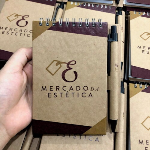 Lembrancinha Pacientes de Clinica Estética Bloco com Caneta